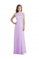 Soft Chiffon Sweetheart Keyhole Back A-Line Lilac Bridesmaid Dress / Formal Dress Derby