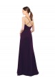 Soft Chiffon Sweetheart Open Back A-Line Grape Formal Dress / Bridesmaid Dress Derby