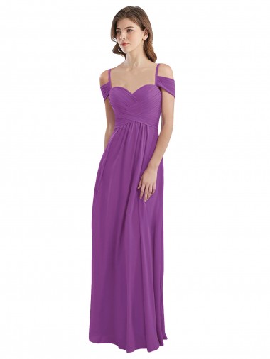 Soft Chiffon Sweetheart A-Line Dahlia Bridesmaid Dress Derby