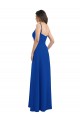 Soft Chiffon One Shoulder Low Back A-Line Royal Blue Bridesmaid Dress Derby