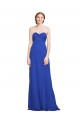 Soft Chiffon Sweetheart A-Line Royal Blue Bridesmaid Gown Derby