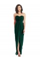 Soft Chiffon Strapless Low Back A-Line Ever Green Bridesmaid Dress Derby