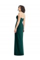 Soft Chiffon Strapless Low Back A-Line Ever Green Bridesmaid Dress Derby