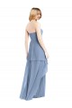 Chiffon Strapless A-Line Dusty Blue Formal Dress / Bridesmaid Dress Derby