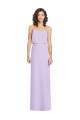 Soft Chiffon Strapless Low Back A-Line Lilac Formal Dress / Bridesmaid Dress Derby