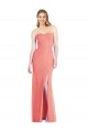 Soft Chiffon Strapless Trumpet Desert Rose Bridesmaid Dress Derby