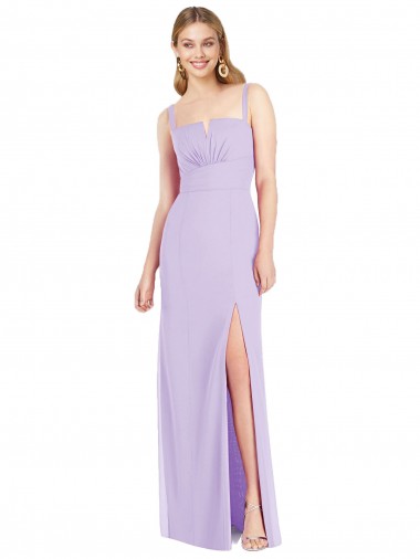 Soft Chiffon Strapless Mermaid Lilac Bridesmaid Dress Derby