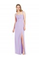 Soft Chiffon Strapless Mermaid Lilac Bridesmaid Dress Derby