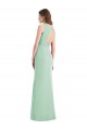 Chiffon V-Neck Open Back Trumpet Mint Green Bridesmaid Dress / Evening Dress Derby