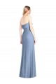 Soft Chiffon Strapless Trumpet Dusty Blue Bridesmaid Dress Derby