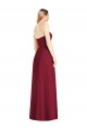 Soft Chiffon Strapless Trumpet Hot Pink Semi Formal Evening Dress / Bridesmaid Dress Derby
