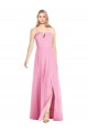 Soft Chiffon Strapless Trumpet Hot Pink Semi Formal Evening Dress / Bridesmaid Dress Derby