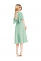 Soft Chiffon Tie Back A-Line Mint Green Bridesmaid Dress Derby