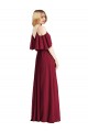 Chiffon V-Neck A-Line Royal Blue Bridesmaid Dress Derby
