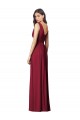 Soft Chiffon V-Neck V-Back A-Line Royal Blue Semi Formal Evening Dress / Bridesmaid Dress Derby