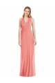 Soft Chiffon V-Neck Trumpet Desert Rose Formal Evening Gown / Bridesmaid Dress Derby