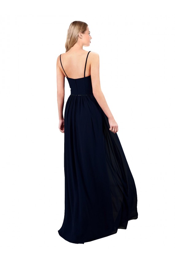 Soft Chiffon Sweetheart A-Line Dark Navy Formal Evening Gown / Bridesmaid Dress Derby