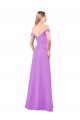 Soft Chiffon Sweetheart A-Line Violet Bridesmaid Dress Derby