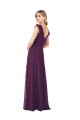 Soft Chiffon V-Neck A-Line Grape Formal Dress / Bridesmaid Dress Derby