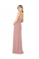 Soft Chiffon Strapless Sheath Dusty Pink Bridesmaid Dress Derby