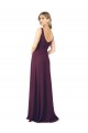 Chiffon V-Neck A-Line Grape Bridesmaid Dress Derby