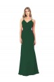 Soft Chiffon Sweetheart A-Line Dark Green Bridesmaid Dress Derby