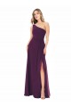 Soft Chiffon One Shoulder A-Line Grape Formal Dress / Bridesmaid Dress Derby