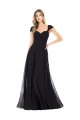 Soft Chiffon Sweetheart A-Line Black Bridesmaid Dress Derby
