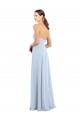 Soft Chiffon Strapless A-Line Light Sky Blue Bridesmaid Dress Derby
