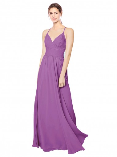 Soft Chiffon Sweetheart Open Back A-Line Dahlia Formal Dress / Bridesmaid Dress Derby