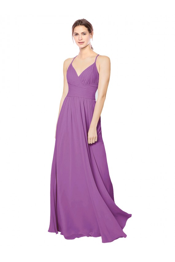 Soft Chiffon Sweetheart Open Back A-Line Dahlia Formal Dress / Bridesmaid Dress Derby