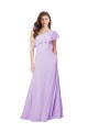 Soft Chiffon One Shoulder A-Line Lilac Bridesmaid Dress Derby