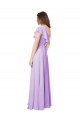 Soft Chiffon One Shoulder A-Line Lilac Bridesmaid Dress Derby