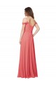 Soft Chiffon Off the Shoulder Low Back A-Line Desert Rose Bridesmaid Dress Derby
