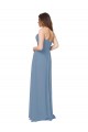 Chiffon Sweetheart Low Back A-Line Dusty Blue Bridesmaid Dress / Evening Gowns Derby
