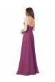Soft Chiffon Strapless Open Back A-Line Wild Berry Bridesmaid Dress Derby