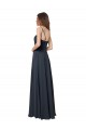 Soft Chiffon V-Neck Open Back A-Line Watermelon Bridesmaid Dress Derby