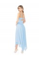 Soft Chiffon V-Neck Keyhole Back A-Line Light Sky Blue Bridesmaid Dress Derby