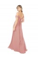 Soft Chiffon Scoop Neck A-Line Bliss Pink Bridal Party Dress Derby