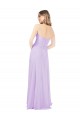 Chiffon Strapless A-Line Lilac Bridesmaid Dress Derby