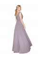 Soft Chiffon High Neck V-Back A-Line Dusty Rose Formal Evening Gown / Prom Dress / Bridesmaid Dress Derby