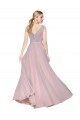 Soft Chiffon High Neck V-Back A-Line Primrose Formal Evening Gown / Prom Dress / Bridesmaid Dress Derby