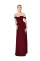 Soft Chiffon High Neck Mermaid Burgundy Formal Dress / Bridesmaid Dress Derby