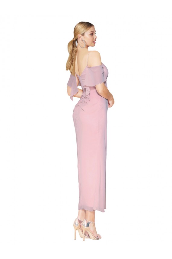 Soft Chiffon High Neck Mermaid Primrose Formal Evening Gown / Prom Dress / Bridesmaid Dress Derby