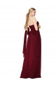 Soft Chiffon Strapless A-Line Burgundy Formal Evening Gown / Prom Dress / Bridesmaid Dress Derby