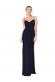 Soft Chiffon High Neck V-Back Mermaid Dark Navy Bridesmaid Dress / Formal Dress Derby