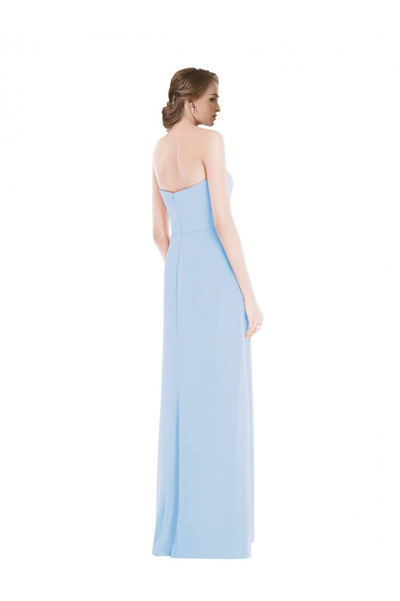 Soft Chiffon Sweetheart A-Line Light Sky Blue Formal Dress / Bridesmaid Dress Derby