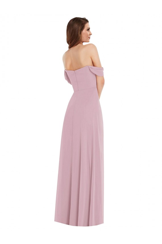 Soft Chiffon Sweetheart A-Line Primrose Black Tie Evening Gown / Bridesmaid Dress Derby