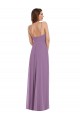 Soft Chiffon Sweetheart Low Back A-Line Dark Lavender Bridesmaid Dress / Formal Dress Derby