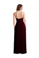 Soft Chiffon Halter Neck Low Back A-Line Burgundy Gold Semi Formal Evening Dress / Bridesmaid Dress Derby